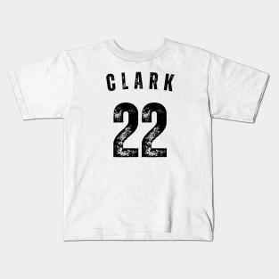 Clark Black Distressed Jersey Number 22 Kids T-Shirt